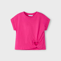 3006 Mayoral Kız Çocuk Kalp Detaylı Tshirt