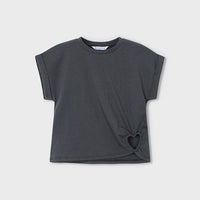 3006 Mayoral Kız Çocuk Kalp Detaylı Tshirt
