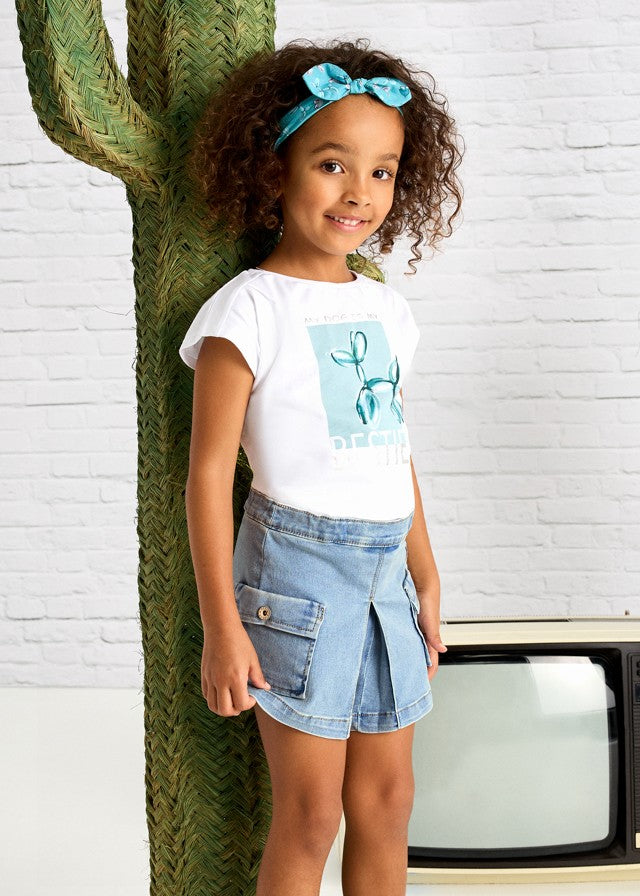3207 Mayoral Kız Çocuk Kot Denim Şort