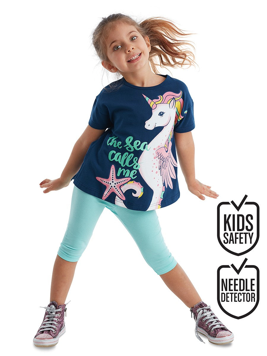 MS-064 Denizatı Unicorn Tunik Tayt Takım