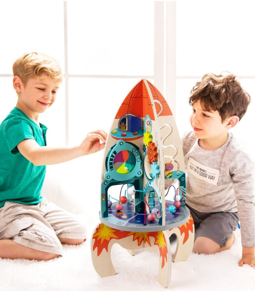 Classic World Ahşap Çoklu Aktivite Oyuncağı - Roket