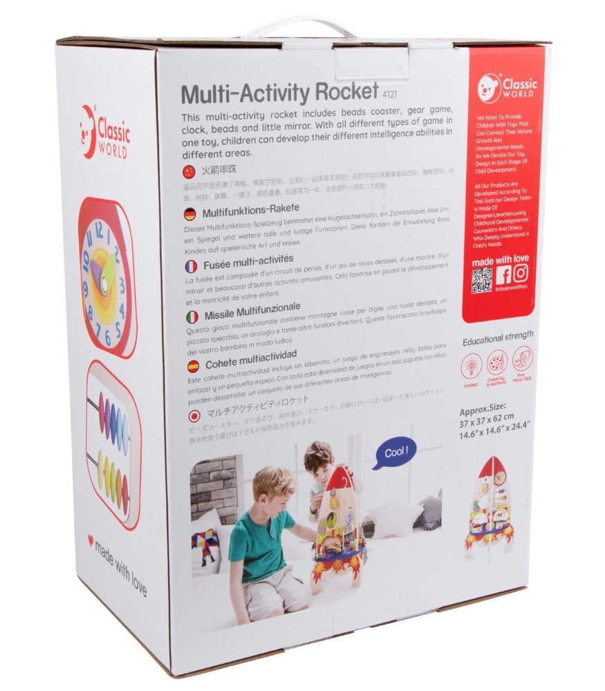 Classic World Ahşap Çoklu Aktivite Oyuncağı - Roket