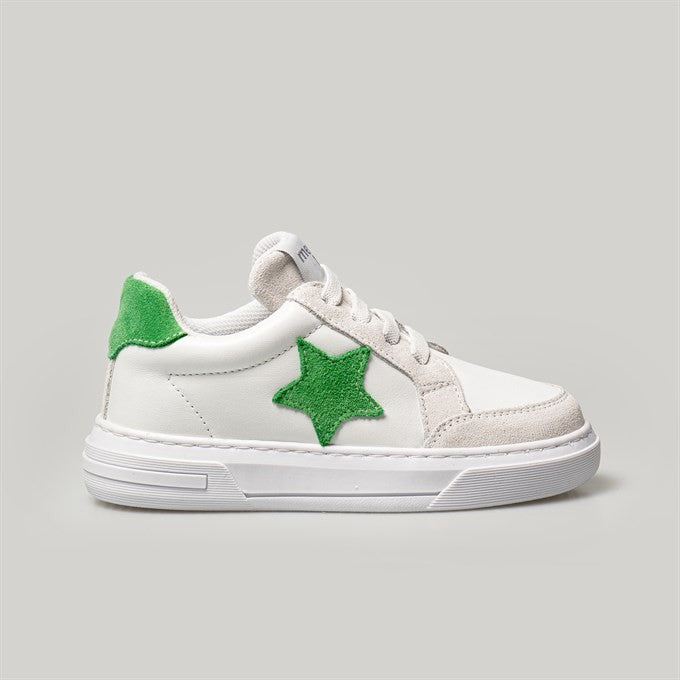 Merli&Rose Deri Star Sneaker Beyaz-Yeşil