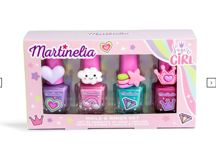 Martinelia Super Girl Kız Çocuk 4'lü Oje ve Yüzük Seti