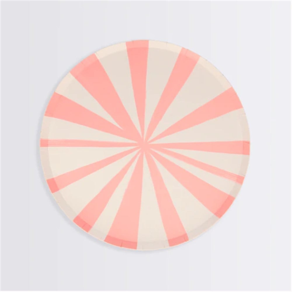 Meri Meri - Stripe Plates - Çizgili Tabaklar - S - 8'li