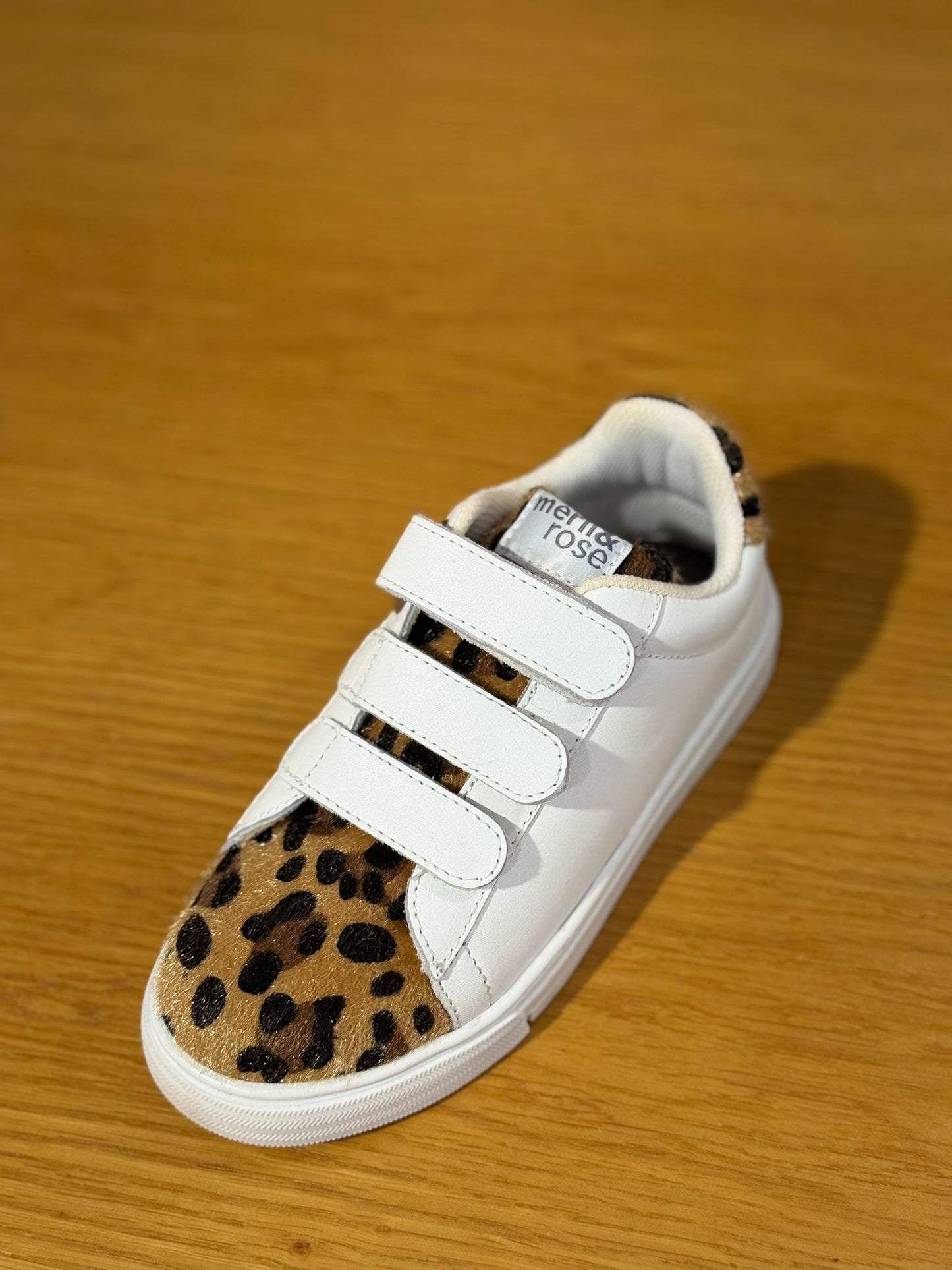 Merli&Rose Star Deri Sneaker | Trio Beyaz Leopar