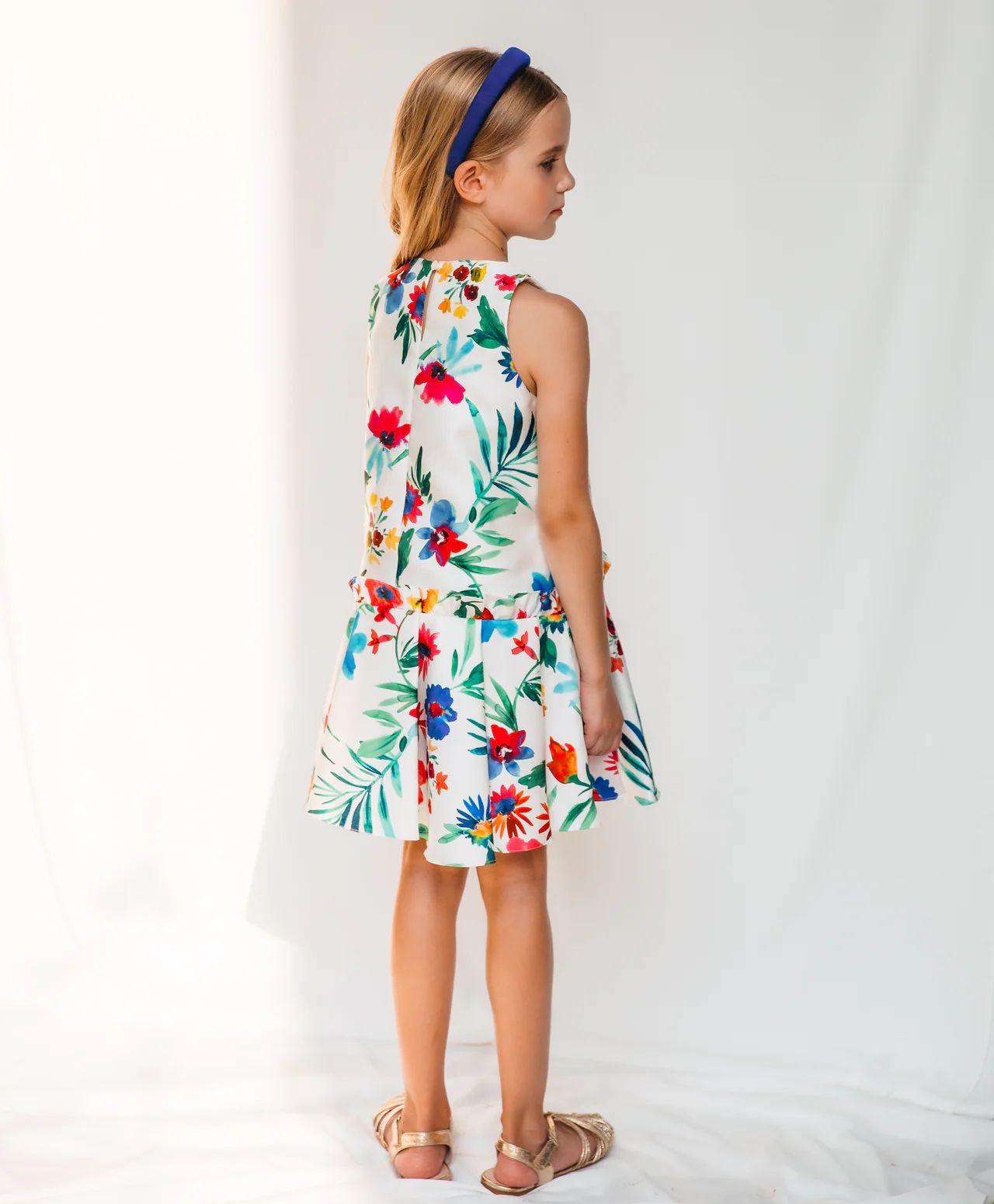 SheShe Mavi Çiçekli Elbise