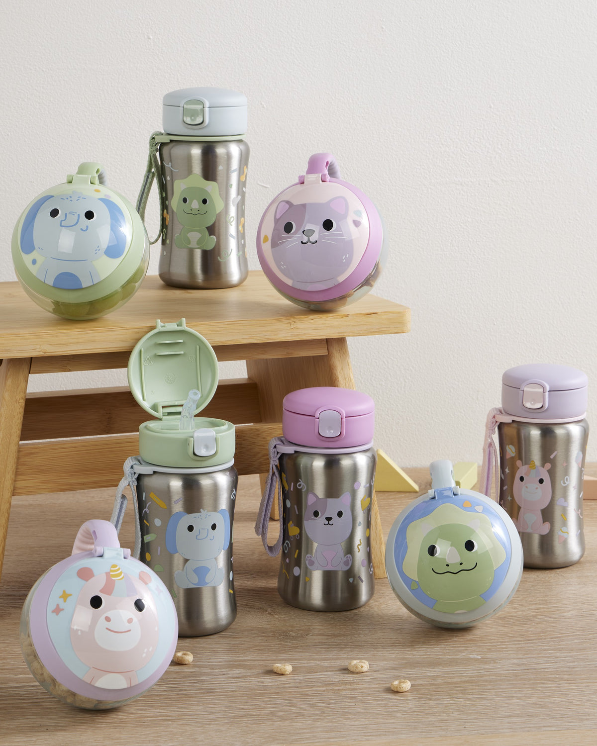 Skip Hop Besties Squad Pipetli Paslanmaz Çelik Suluk Fil