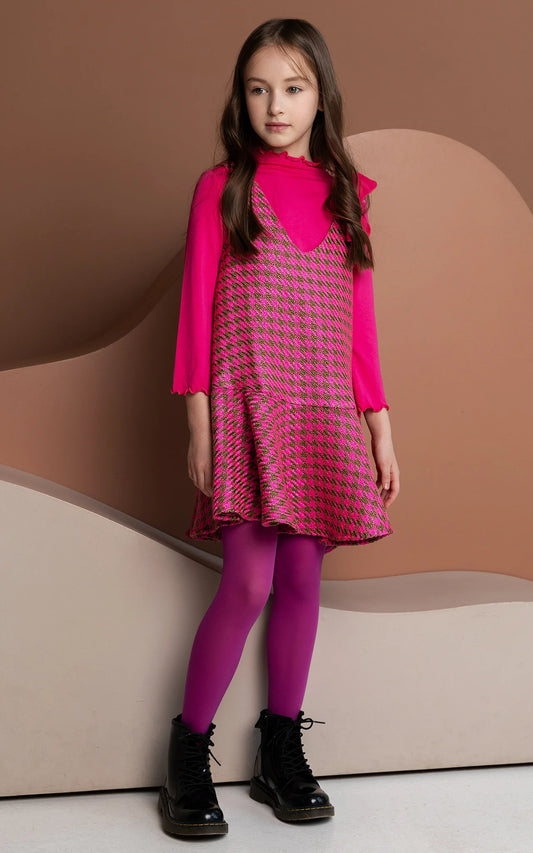 SheShe Pembe Kaşe Elbise ve Kombin Bluzü