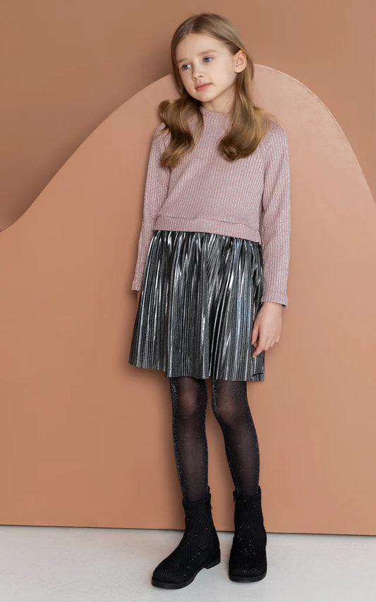 SheShe Gümüş Pileli Elbise