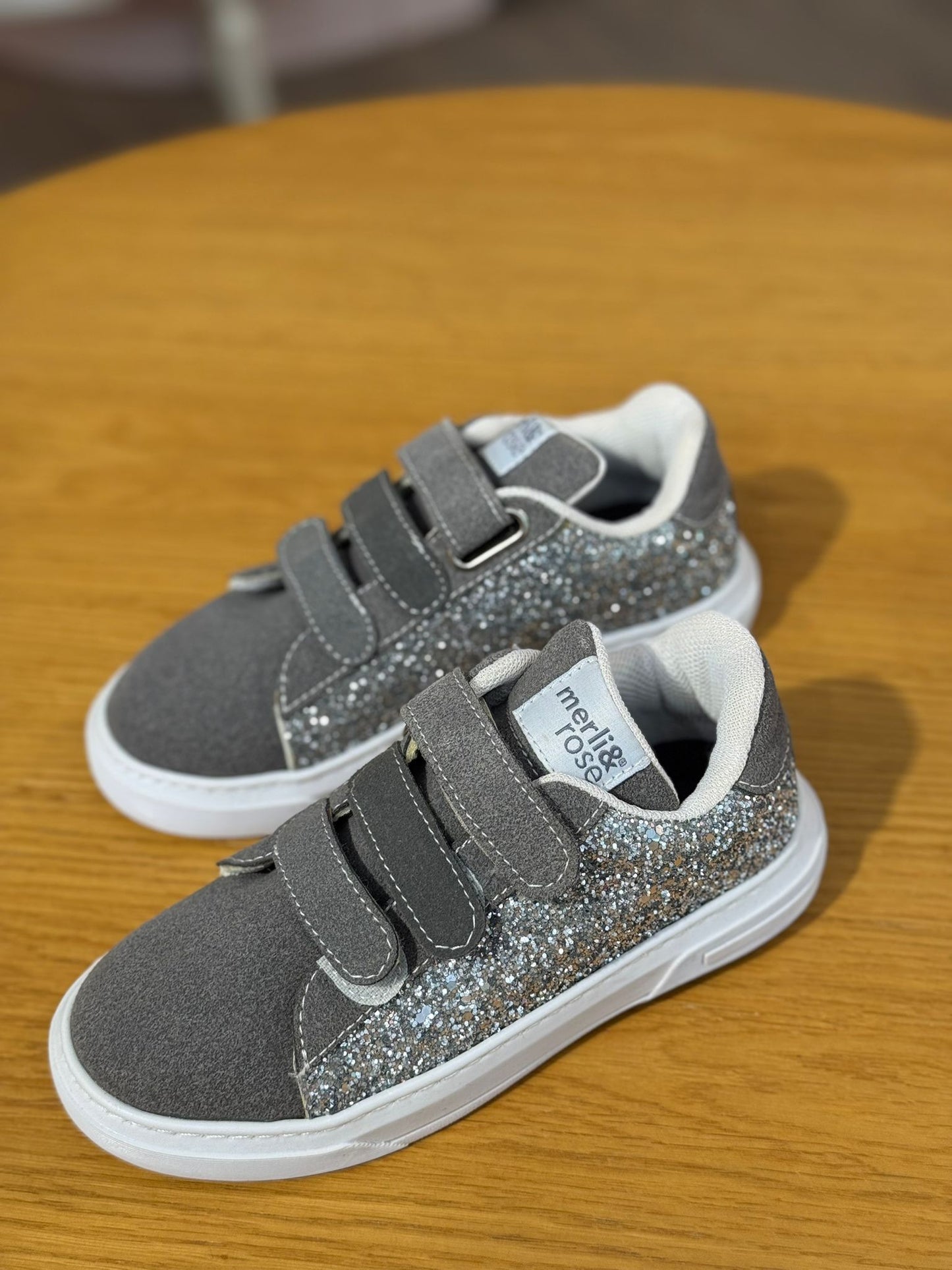 Merli&Rose Star Deri Sneaker | Trio Gri Gümüş