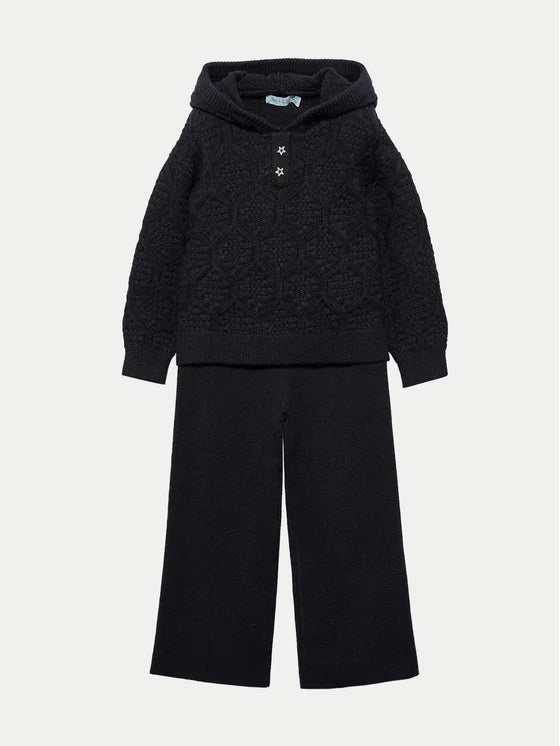 Abel&Lula Kız Çocuk Siyah Kazak Takım