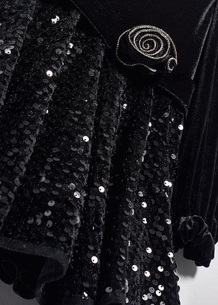 Abel&Lula Payetli Elbise Siyah 5715