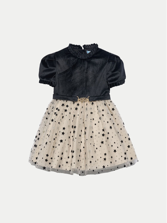 Abel&Lula Yıldızlı Siyah Elbise 5532