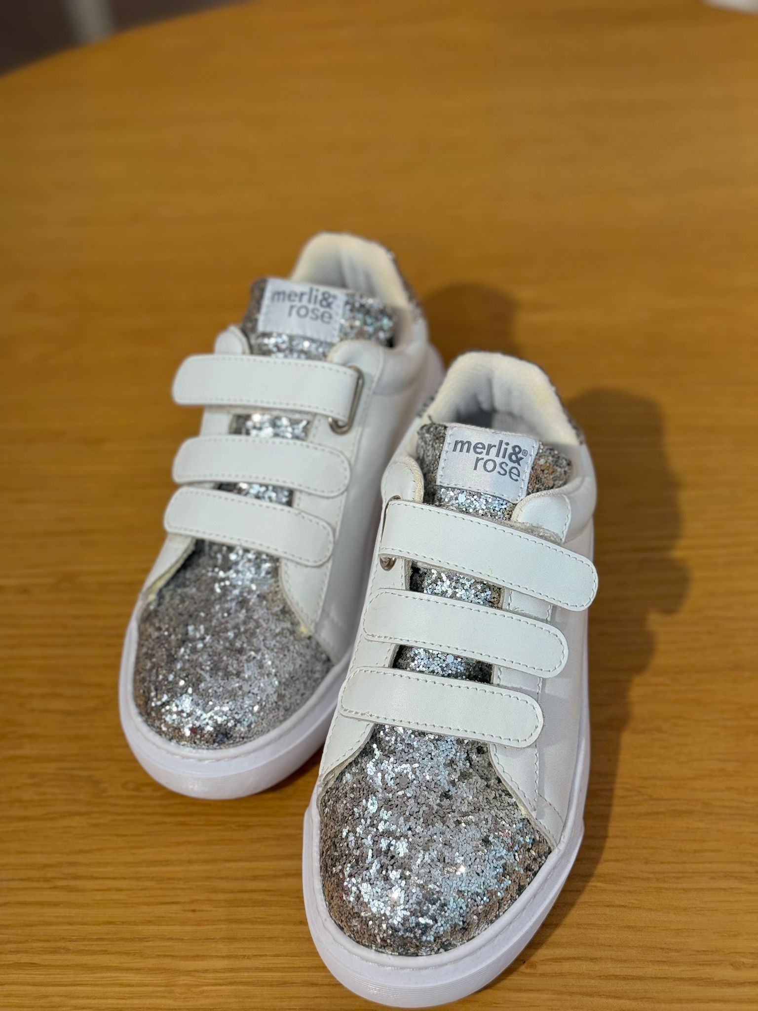 Merli&Rose Star Deri Sneaker | Trio Beyaz Gümüş