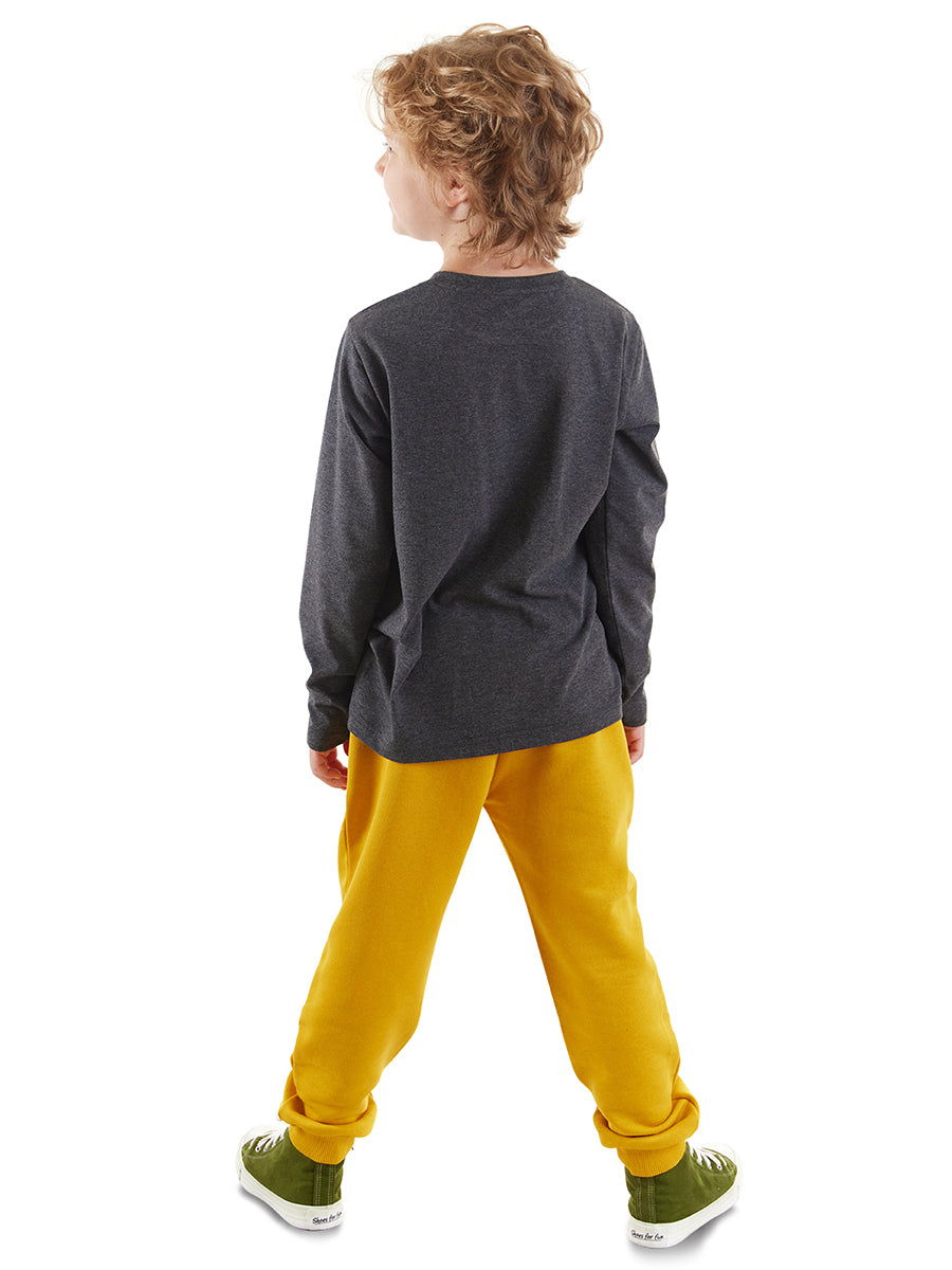 Denokids Be Wild Erkek Çocuk T-shirt Eşofman Altı Takım