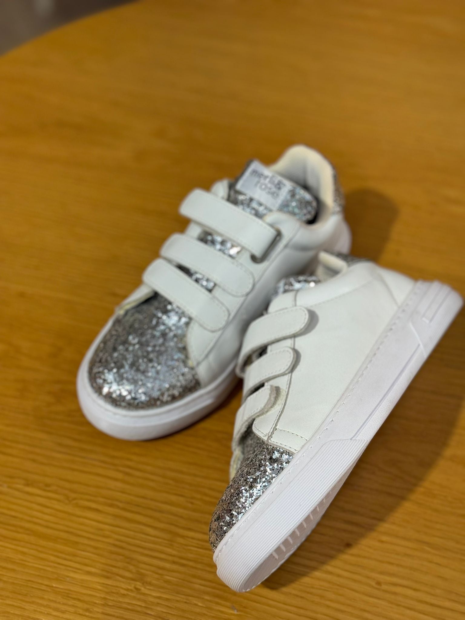 Merli&Rose Star Deri Sneaker | Trio Beyaz Gümüş