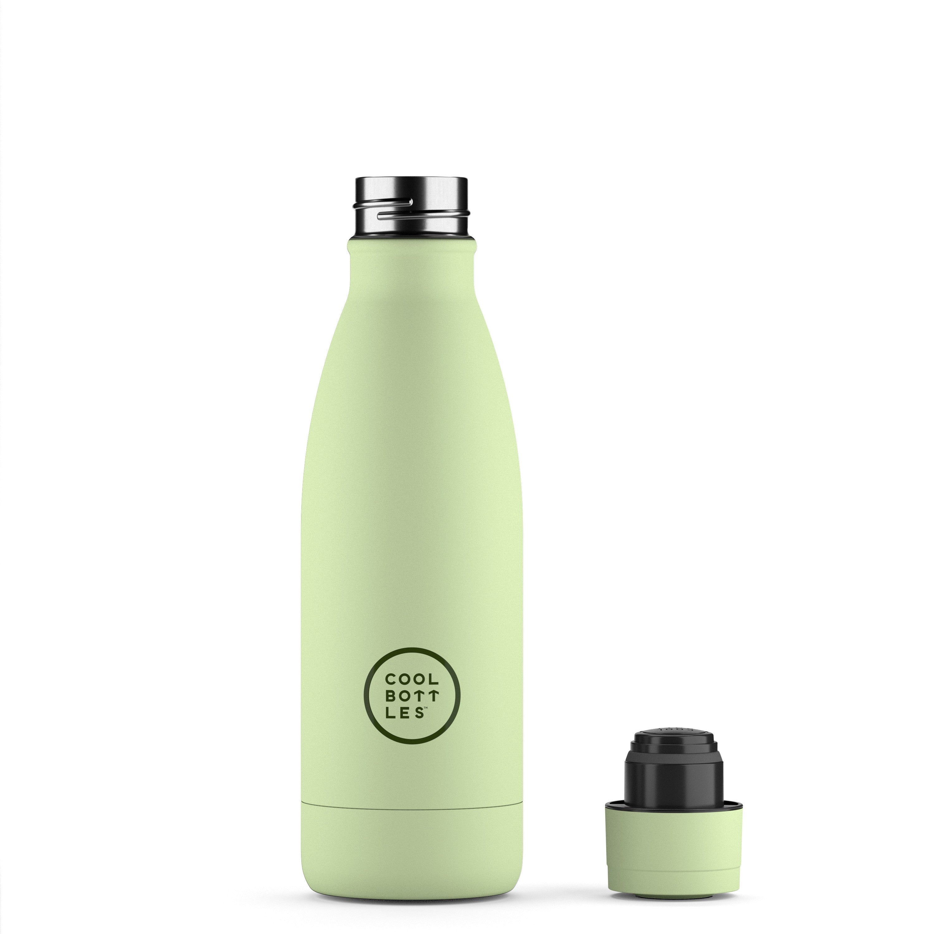 Cool Bottles Paslanmaz Çelik Şişe - The Bottle Pastel Green 350 ml