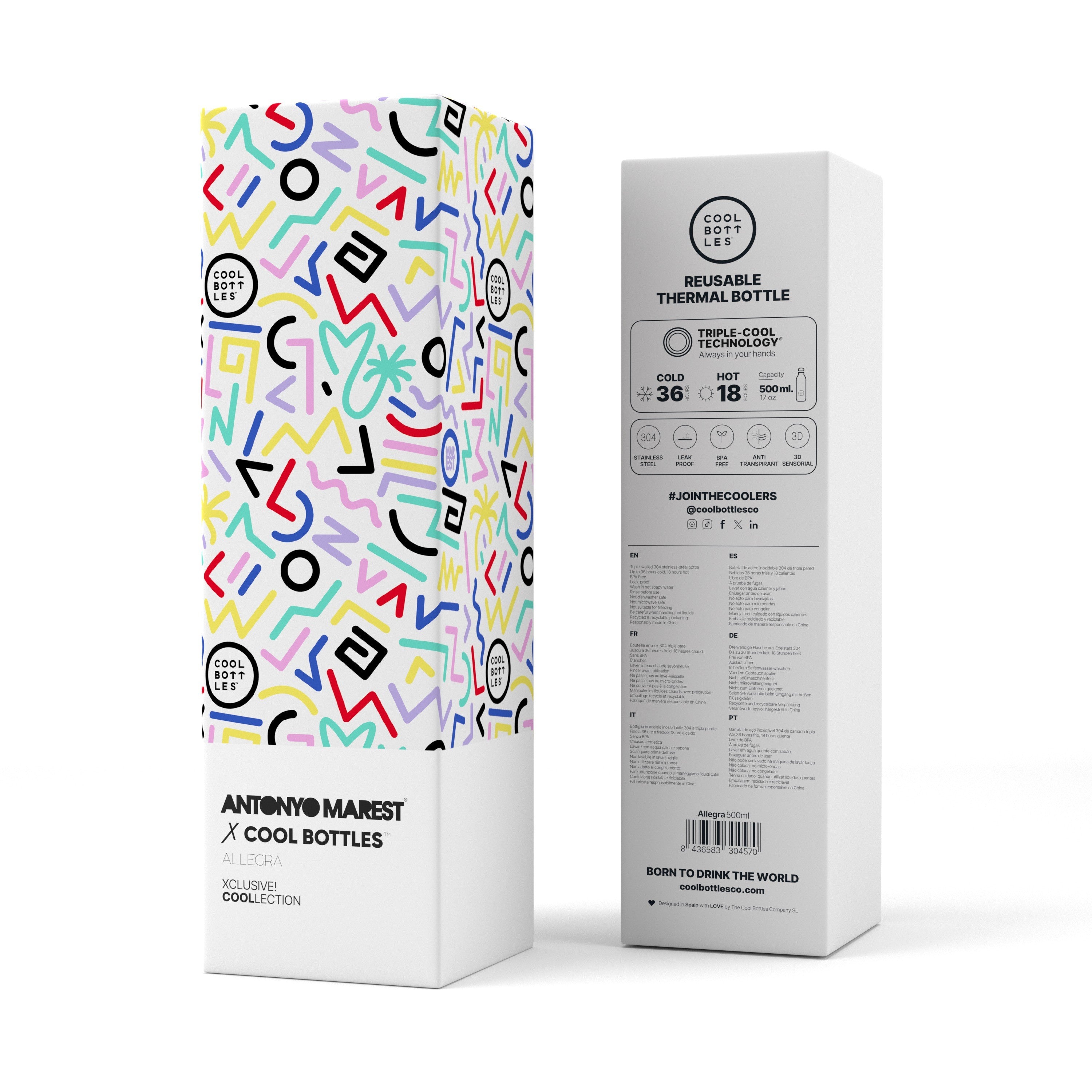 Cool Bottles Paslanmaz Çelik Şişe - The Bottle Allegra 500ml