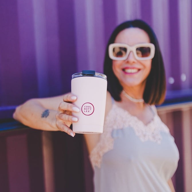 Cool Bottles Paslanmaz Çelik Bardak - The Tumbler Pastel Pink 330ml