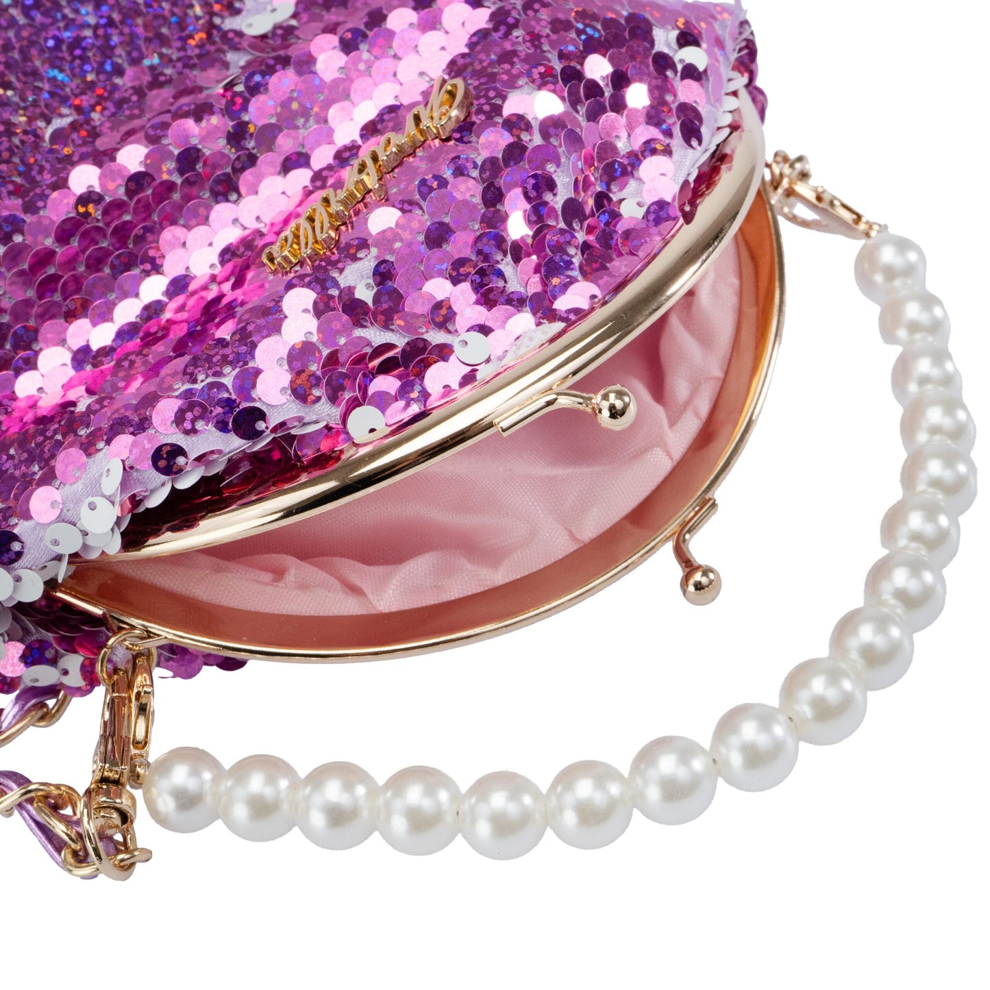 Girabrilla Işıltılı Mor Klipsli Kız Çocuk Omuz Çantası