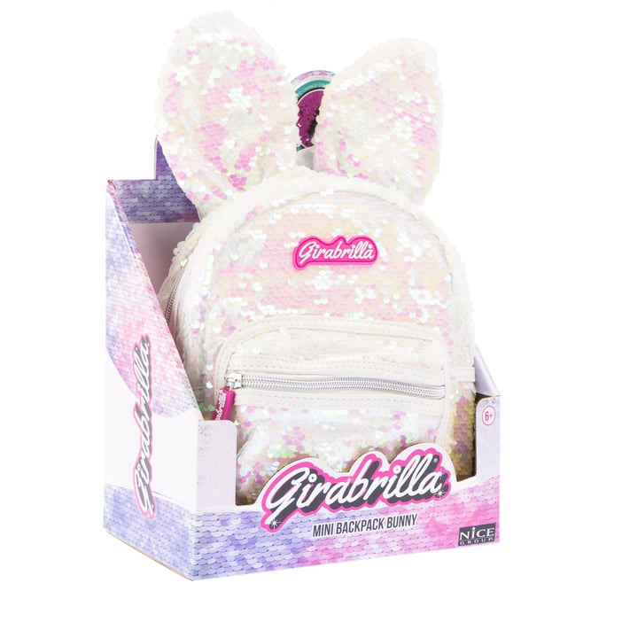 Girabrilla Beyaz Payetli Tavşan Kız Çocuk Sırt Çantası
