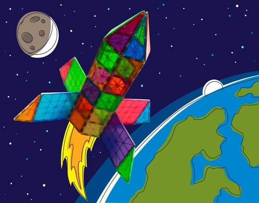 Magna-Tiles Clear Color 100 Parça