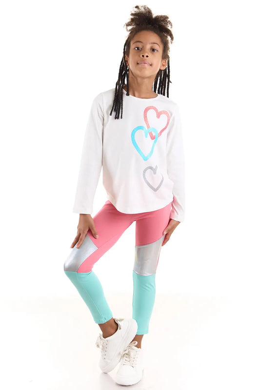 Colorinas Color Block Kız Çocuk Penye Tayt