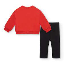 Tuc Tuc Kız Çocuk Tayt Takım-Kırmızı Turuncu