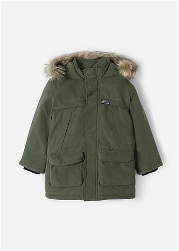 Mayoral Erkek Çocuk Kürklü Parka-Yeşil