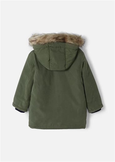 Mayoral Erkek Çocuk Kürklü Parka-Yeşil