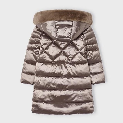 Mayoral Uzun Mont Kahverengi Parlak Kapüşonlu