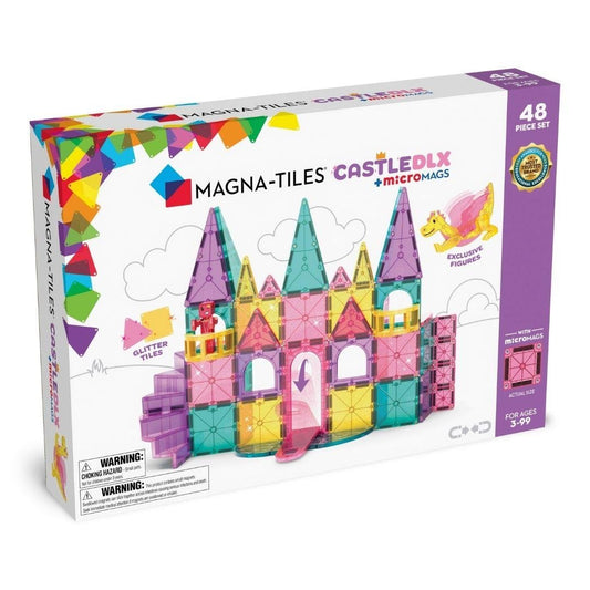MAGNA-TILES® - Castle DLX + microMAGS - Prenses Şatosu - 48 Parça