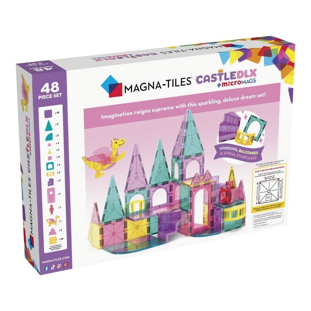 MAGNA-TILES® - Castle DLX + microMAGS - Prenses Şatosu - 48 Parça