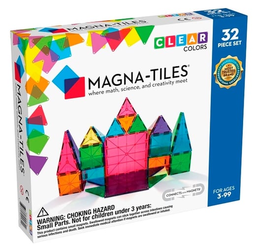 Magna-Tiles - Clear Color Set - 32 Parça