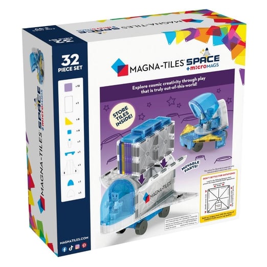 Magna-Tiles Space + microMAGS - Uzay 32 Parça