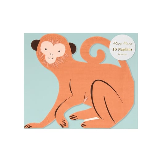Monkey Die Cut Napkins - Maymun Peçeteler - 16'lı