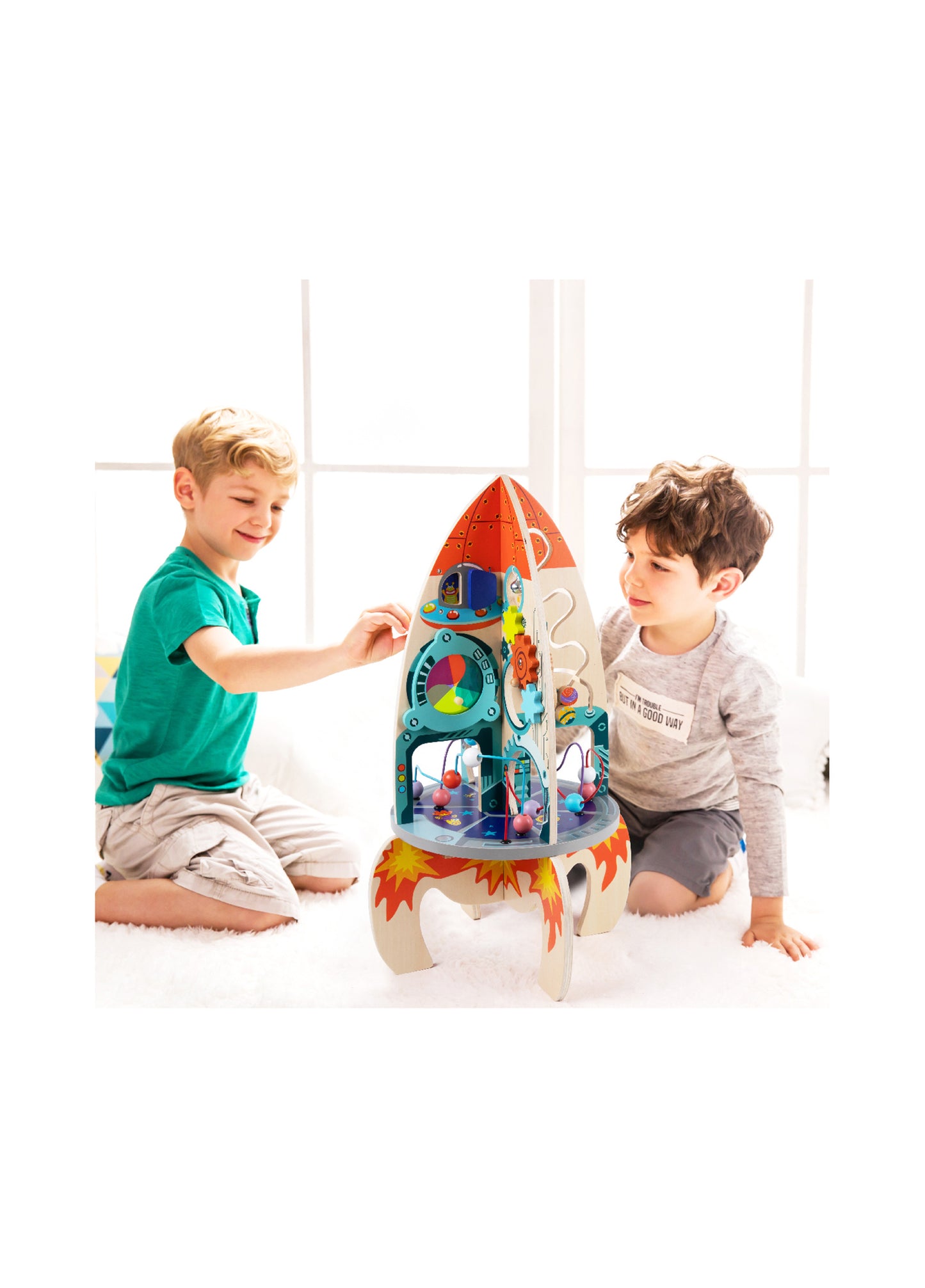 Classic World Ahşap Çoklu Aktivite Oyuncağı - Roket