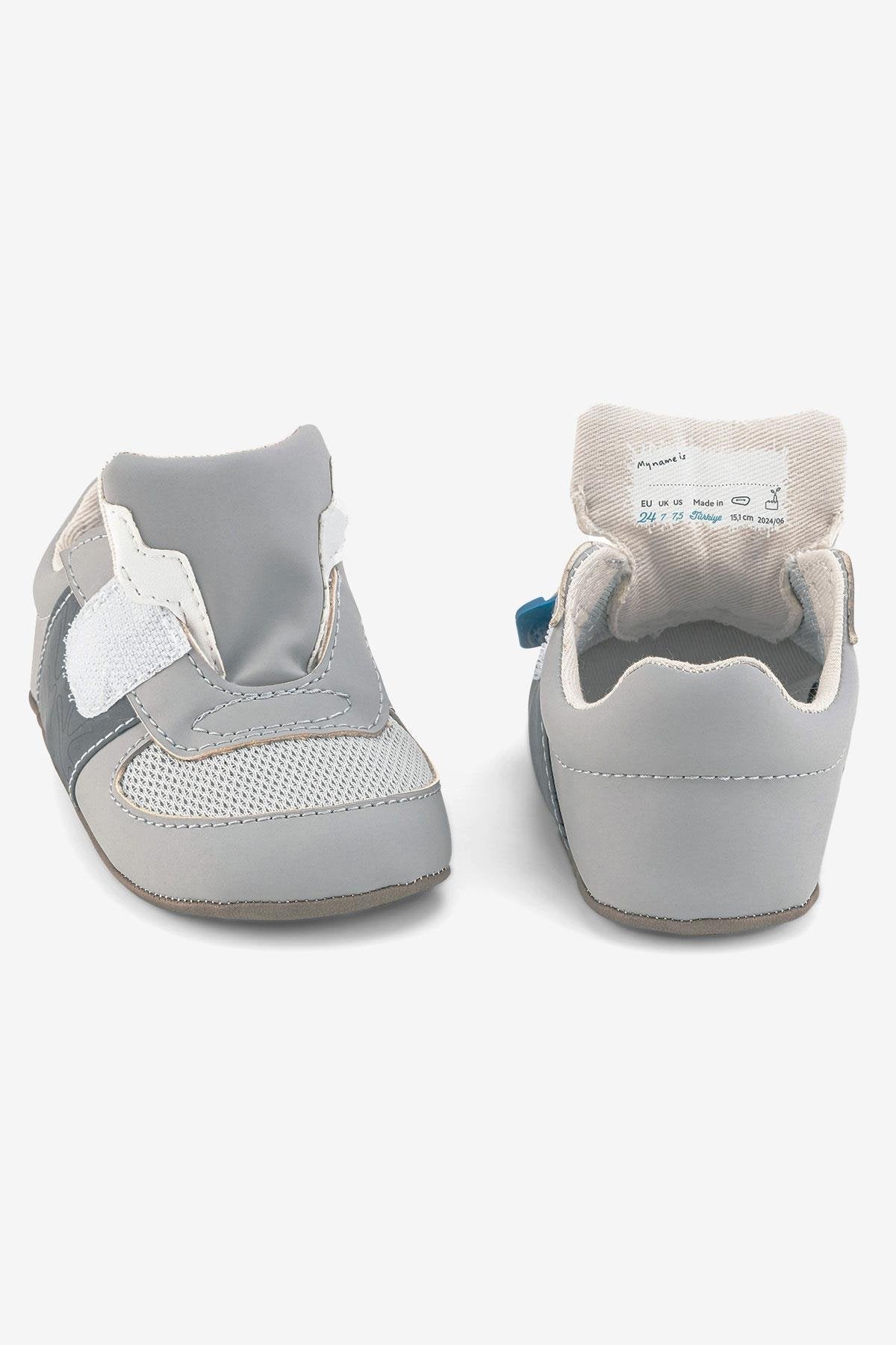 Hopfrög ⁠Smart Walker First Prime Super Mat Havalı Gri Barefoot İlk Adım Bebek Ayakkabı