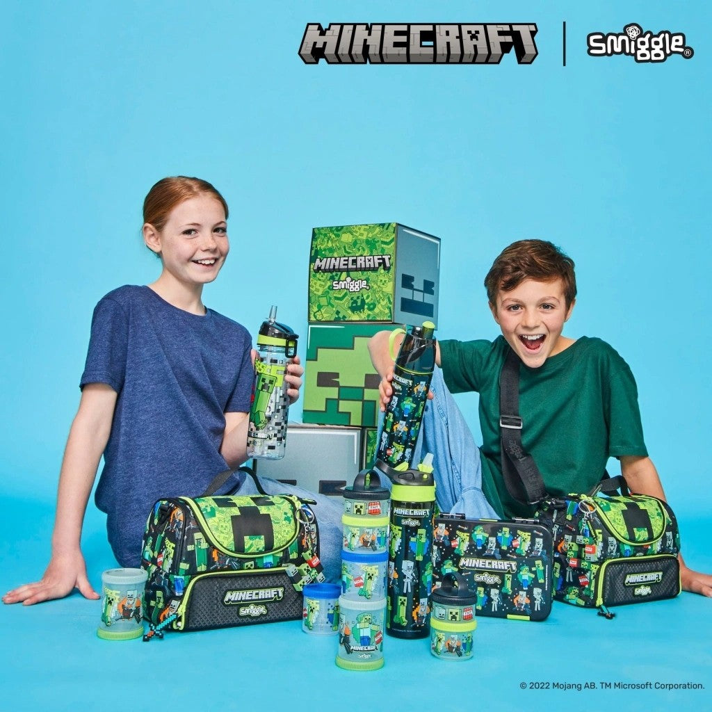 Smiggle - Minecraft Su Püskürtmeli 500ML Çelik Matara