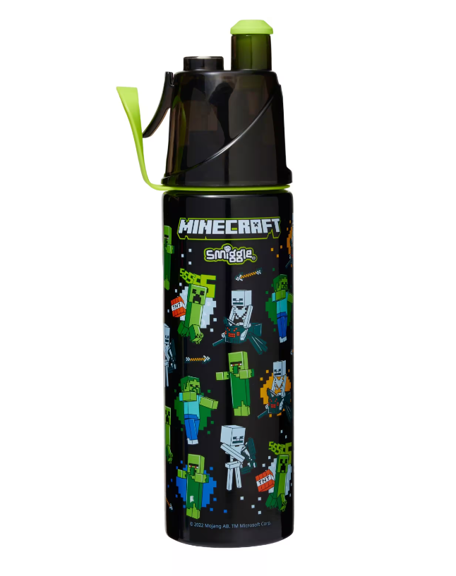 Smiggle - Minecraft Su Püskürtmeli 500ML Çelik Matara
