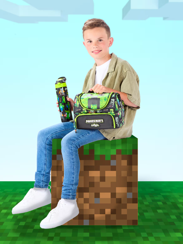 Smiggle Minecraft Askılı Çift Gözlü Beslenme Çantası