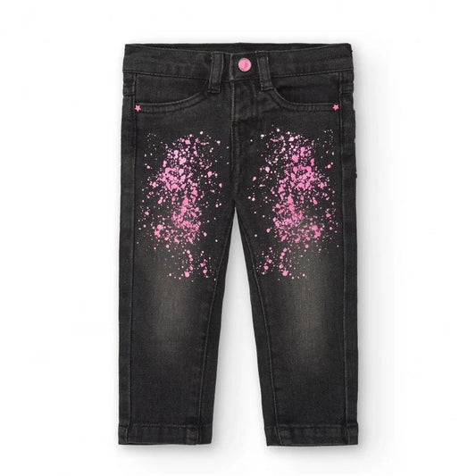 Tuc Tuc Kız Çocuk Kot Pantolon-Antrasit Denim