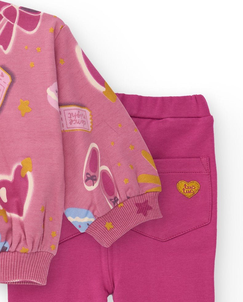 Tuc Tuc Bol Paçalı Pembe Tayt Takım 11399483