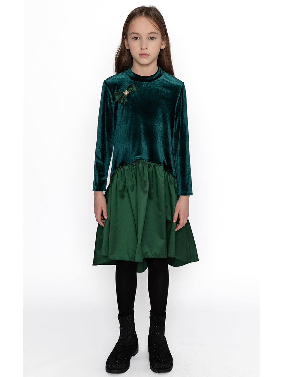 SheShe Zümrüt Kadife Elbise