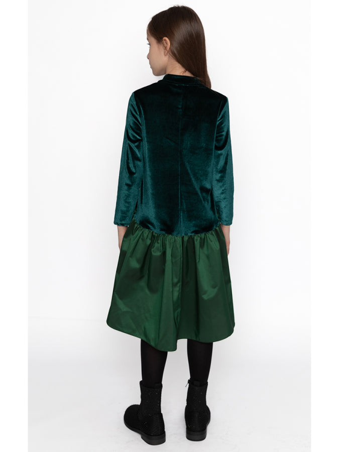 SheShe Zümrüt Kadife Elbise